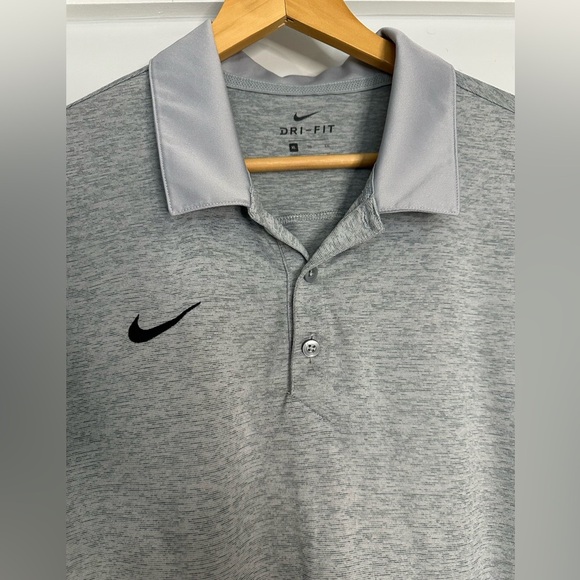 Nike Polo Gray Dri Fit Shirt - Picture 3 of 5